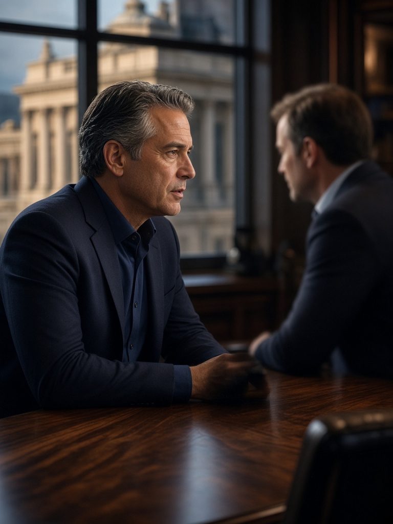 Solvere One AI advisor in a strategy conversation with a client executive
